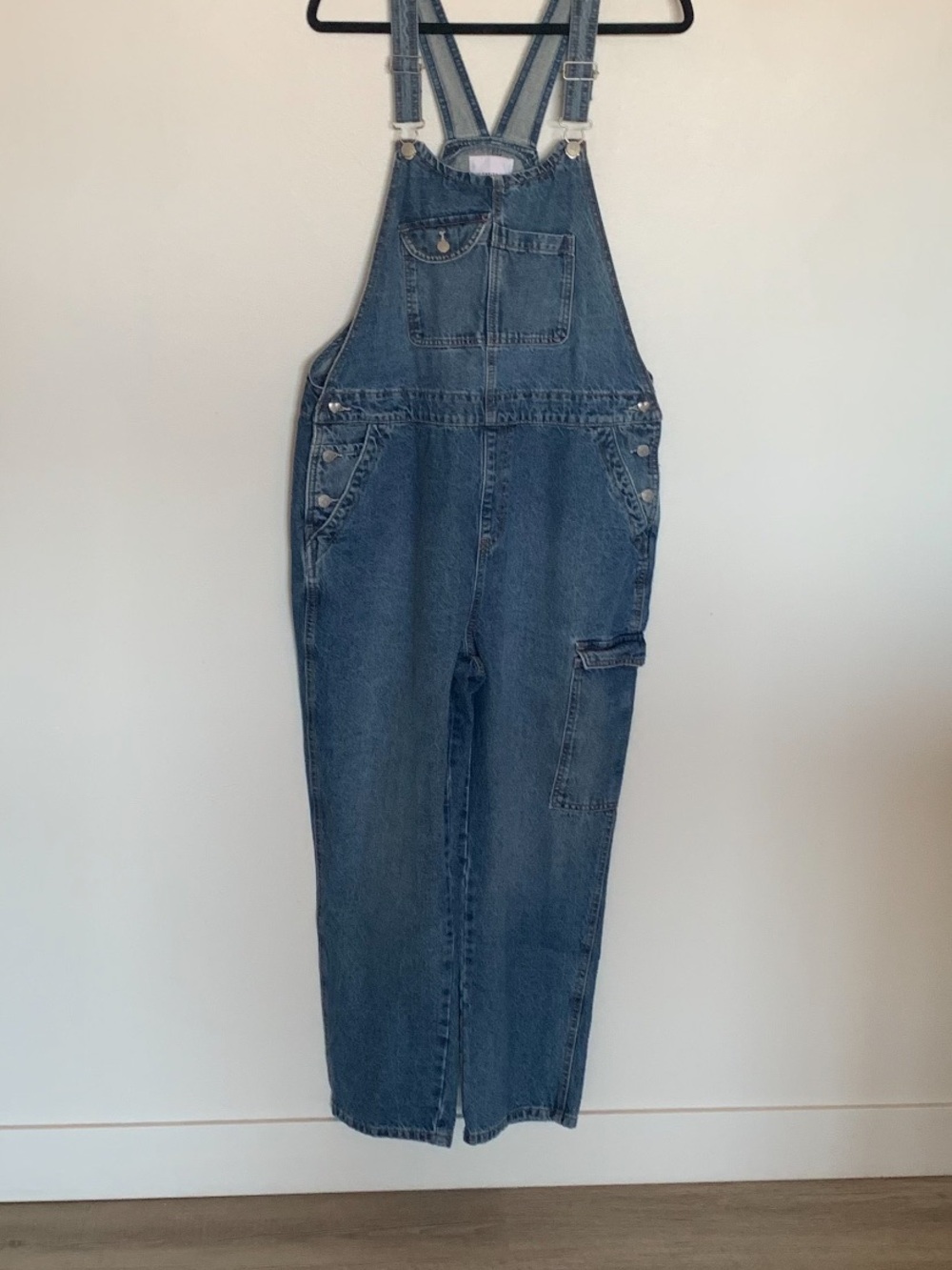 Celebrity Pink Carpenter Denim Overalls Medium Wash SZ XL